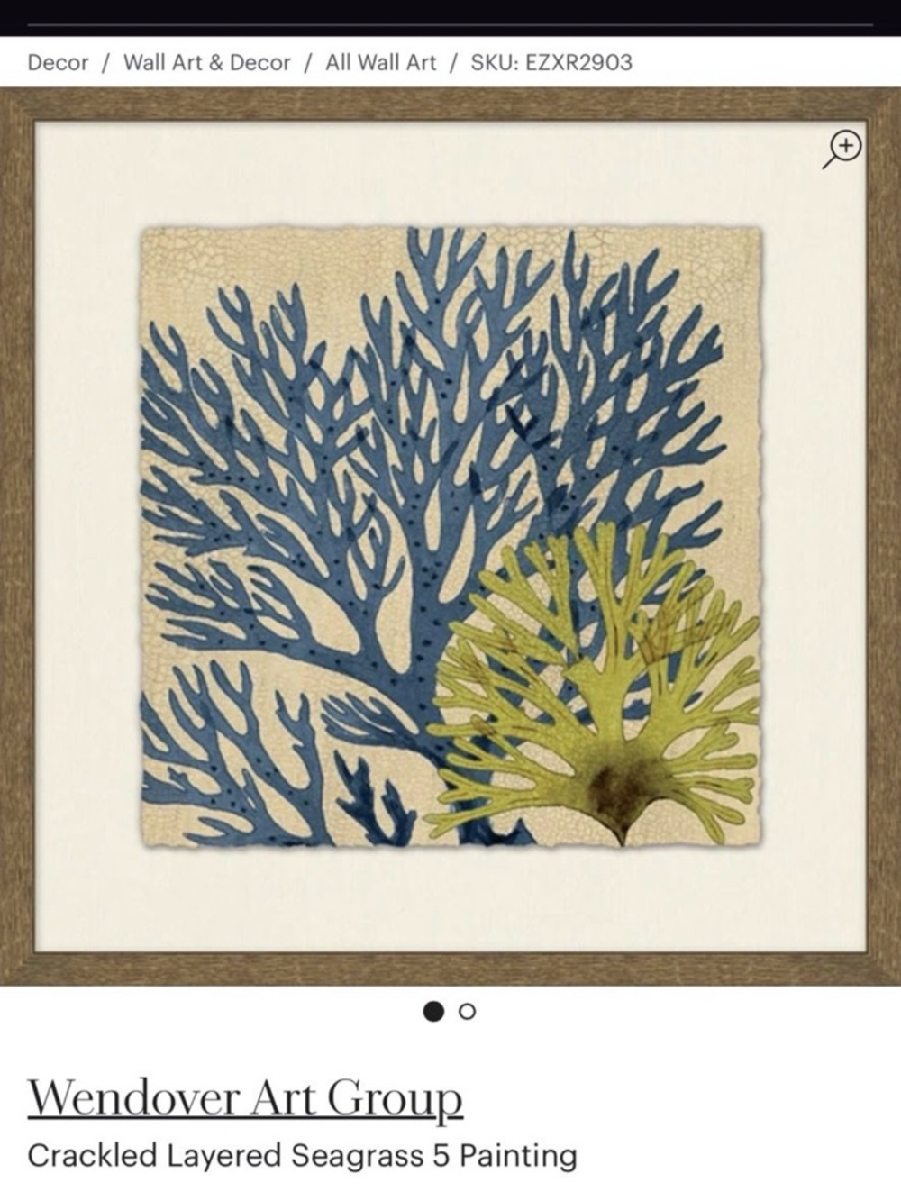 Seagrass Wall Art - Blue & Green